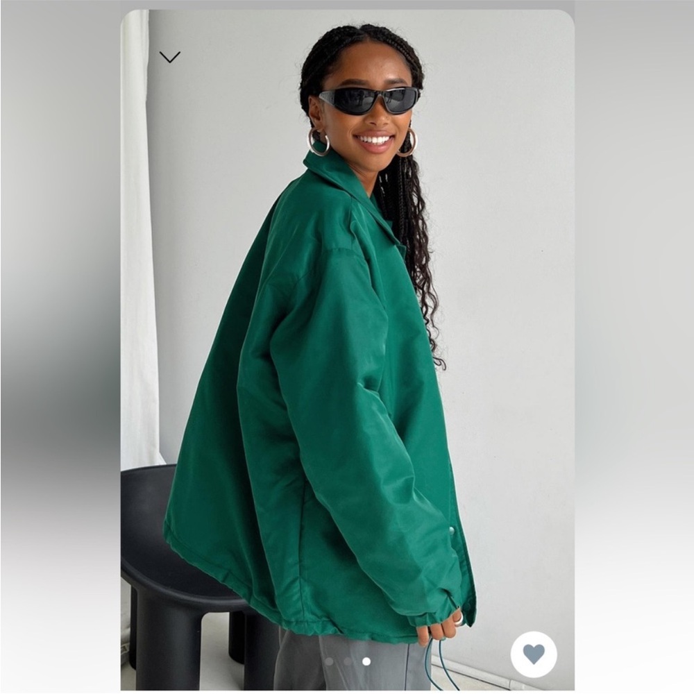 Princess Polly Netherlee Bomber Jacket Green - Picture 2 of 3